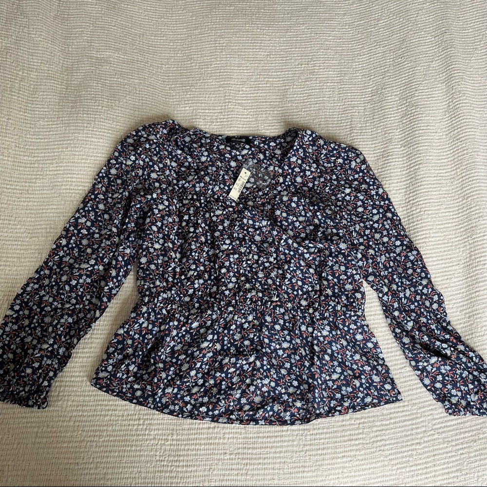 Madewell Silk Floral Blouse - Sz S NWT